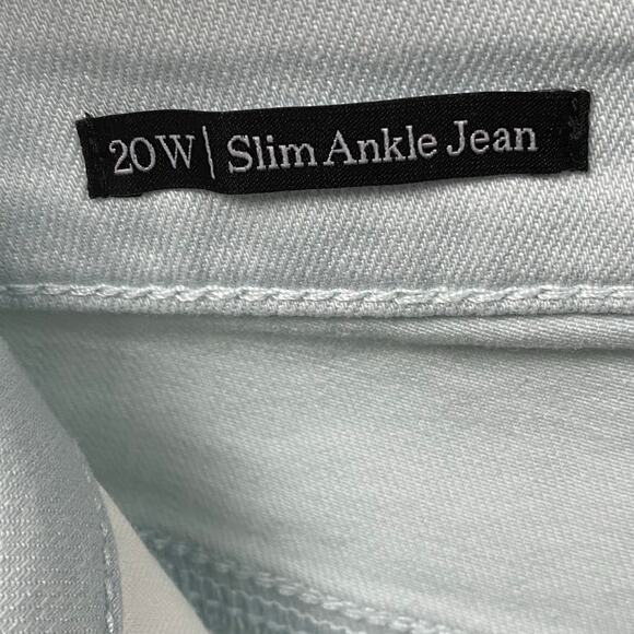 Talbots Light Blue Slim Ankle Jeans Size 20W - Picture 7 of 8